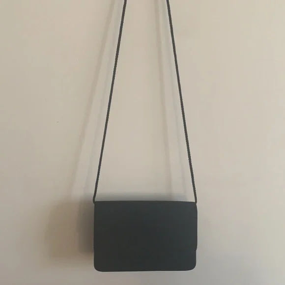 Carolyne Barton Black Evening Bag Handbag with magnetic snap & shoulder strap - Picture 7 of 11